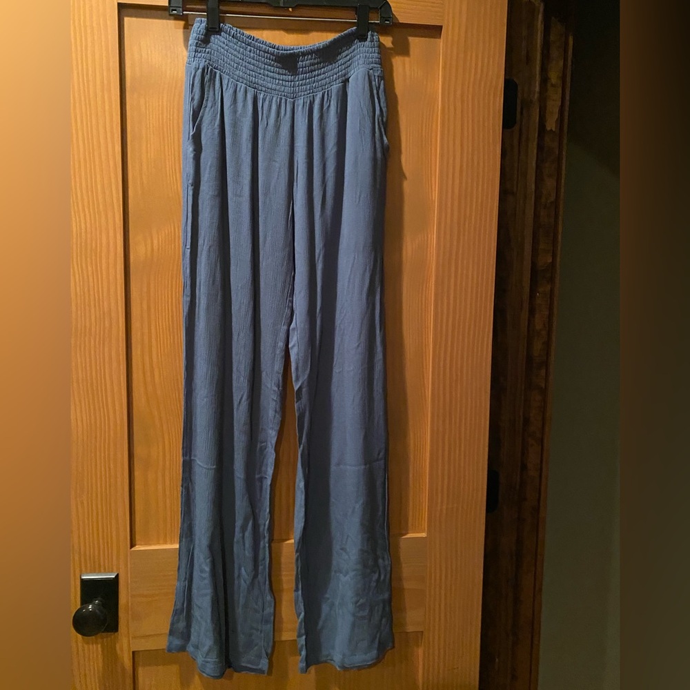 Salt Life Wide Leg Elastic Waist Beach Pant Coastal Blue Women's S NWT